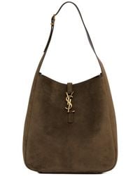Saint Laurent - Logo Plaque Shoulder Bag - Lyst