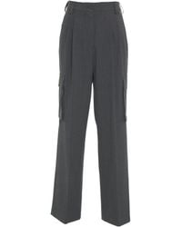 Herno - High-Waisted Cargo Tailored Trousers - Lyst