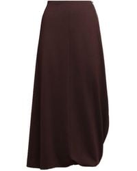Lemaire - Silk Viscose Interlock Twisted Hem Skirt - Lyst