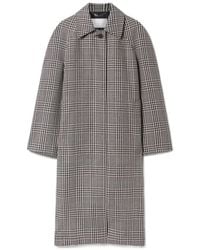 Stella McCartney - Checked Belted Wool Coat - Lyst