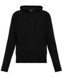 Tom Ford - Logo Embroidered Ribbed Hoodie - Lyst