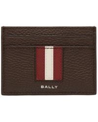 Bally - Logo-Print Leather Card Holder - Lyst