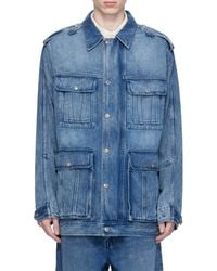 Isabel Marant - Taho Long-Sleeved Denim Coat - Lyst