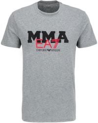 EA7 - Printed T-Shirt With Round Neck - Lyst