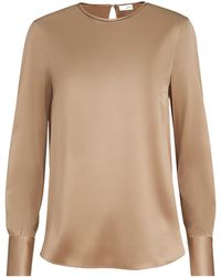 Brunello Cucinelli - Monili-Detail Long-Sleeve Blouse - Lyst