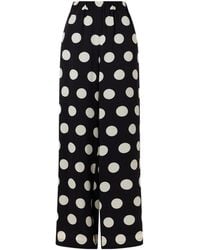 Junya Watanabe - Polka-Dot Georgette Wide-Leg Pants - Lyst