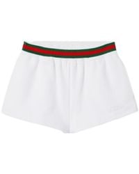 Gucci - Cotton Jersey Shorts With Web, Ready-To-Wear - Lyst
