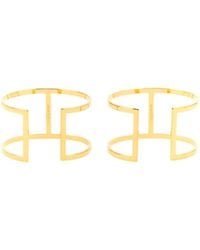 Elisabetta Franchi - A Pair Of Hollowed-Out Bracelets - Lyst