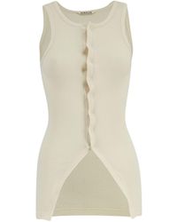 AURALEE - Ribbed-Knit Tank Top - Lyst