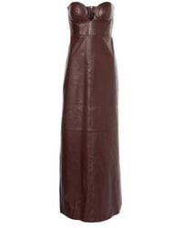 Dodo Bar Or - Leather Midi Dress - Lyst