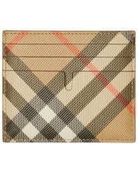 Burberry - Checked Open Top Cardholder - Lyst