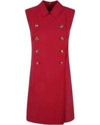 La Petite Robe Di Chiara Boni - Double-Breasted Sleeveless Mini Dress - Lyst