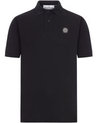 Stone Island - Logo Patch Short-Sleeved Polo Shirt - Lyst