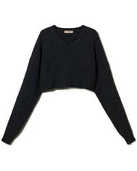 Twinset - Cropped Sweater - Lyst