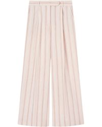 Fedeli - Striped Wide-Leg Pants - Lyst