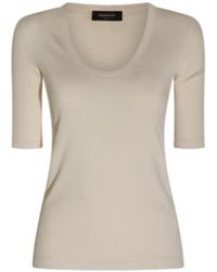 Fabiana Filippi - Scoop Neck Half-Sleeve T-Shirt - Lyst