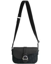 Dior - Mini Saddle Heritage Messenger Bag With Flap - Lyst