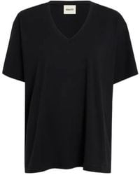 KHAITE - Linda V-Neck T-Shirt - Lyst
