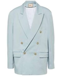 Plan C - Oversized Cotton-Blend Blazer - Lyst