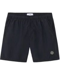 Stone Island - Logo Patch Swim Shorts - Lyst
