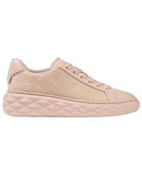 Jimmy Choo - Embellished Lace-Up Sneakers - Lyst