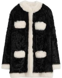 TOTEME - Silky Shearling Pocket Jacket/Natural - Lyst