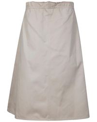 MM6 by Maison Margiela - Elasticated Waistband Midi Skirt - Lyst