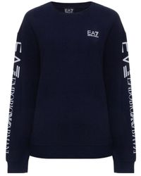 EA7 - Round-Necked Logo Sweater - Lyst