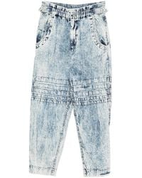 Isabel Marant - Elasticated-Waistband Tapered Jeans - Lyst