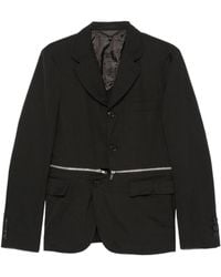 Comme des Garçons - Zip-Detail Single-Breasted Blazer - Lyst