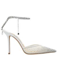Jimmy Choo - Embellished Pointed-Toe Pumps - Lyst