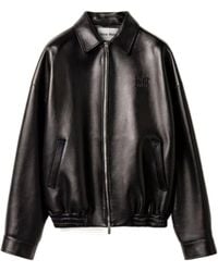 Miu Miu - Plongé Leather Jacket - Lyst
