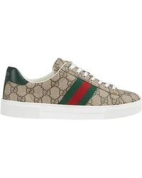 Gucci - Ace GG Supreme Canvas & Leather Sneaker - Lyst
