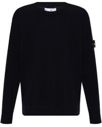 Stone Island - Compass Patch Crewneck Jumper - Lyst