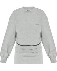 The Attico - The Logo Detailed Sweatshirt Dress - Lyst