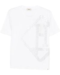 Herno - Embellished Crewneck T-Shirt - Lyst