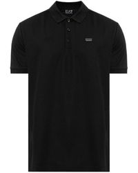 EA7 - Logo Detail Polo Shirt - Lyst
