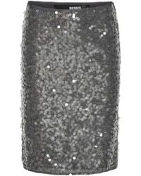 ROTATE BIRGER CHRISTENSEN - Net Sequin Embellished Midi Skirt - Lyst