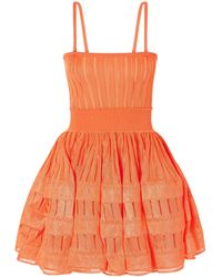 Alaïa - Tiered Pointelle-Knit Mini Dress - Lyst