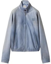 Miu Miu - Nappa Leather Jacket - Lyst