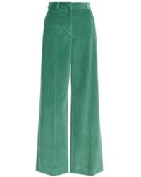 Weekend by Maxmara - Cotton Velvet Trousers - Lyst