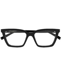 Saint Laurent - Rectangle-Frame Glasses - Lyst