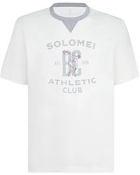 Brunello Cucinelli - Graphic Printed Crewneck T-Shirt - Lyst