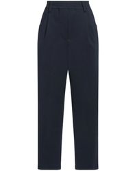 Brunello Cucinelli - Plain Colour Casual Trousers - Lyst
