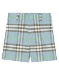 Burberry - Check Cotton Shorts - Lyst