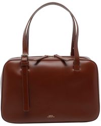A.P.C. - Logo Printed Shoulder Bag - Lyst