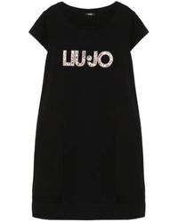 Liu Jo - Logo-Embellished Mini Dress - Lyst