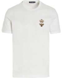 Dolce & Gabbana - Sicily Crown Embroidered T-Shirt - Lyst