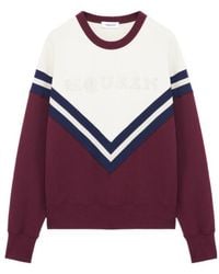 McQueen - Logo Embroidered Crewneck Sweatshirt - Lyst