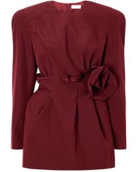 Magda Butrym - Floral-Appliquéd Mini Dress - Lyst